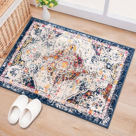 World Rug Gallery Caen Bohemian Medallion Area Rug 2'x3' Multi 4057MULTI2X3